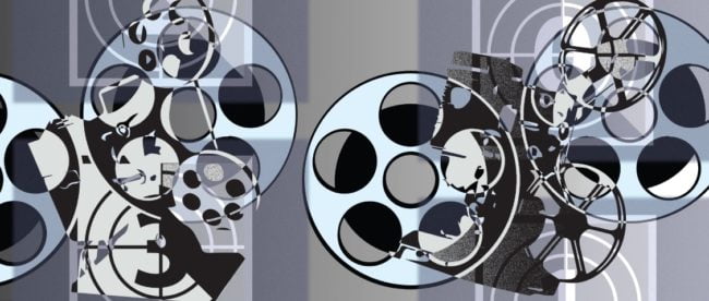Illustration of film reels